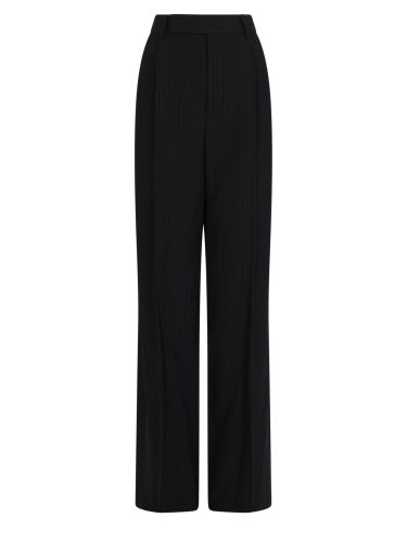 Pantalone in crêpe gessato - saint laurent - Modalova