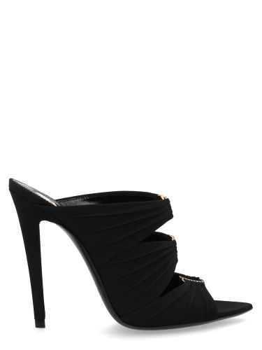 Mule "emilie" in crêpe satin - saint laurent - Modalova