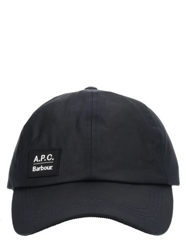 Barbour x a. p.c. cappello da baseball in cotone cerato - barbour x a.p.c. - Modalova