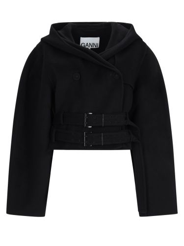 Ganni giacca in lana e cashmere - ganni - Modalova