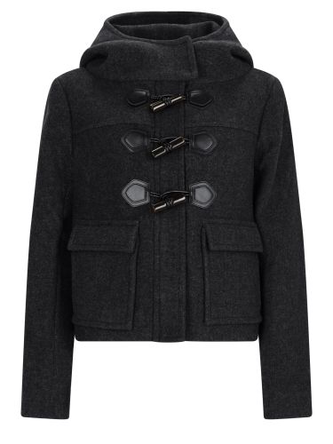 Ganni cappotto mini in lana - ganni - Modalova