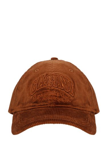 Cappello da baseball in velluto a coste - ganni - Modalova