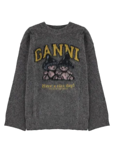 Maglia "teddy mushroom" in alpaca - ganni - Modalova