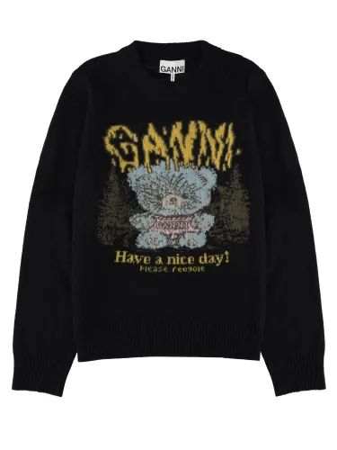 Ganni maglia "teddy forest" - ganni - Modalova