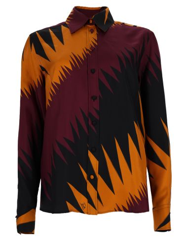 Camicia in seta con stampa "drago" - pucci - Modalova