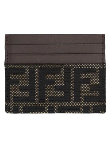Fendi portacarte ff in jacquard - fendi - Modalova