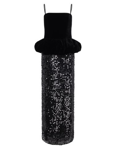 Abito lungo peplo con paillettes - rotate - Modalova