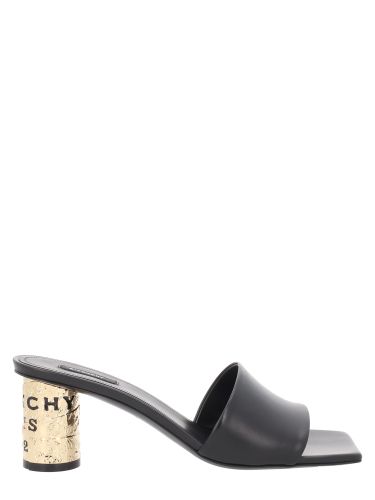 Mule con tacco "tape" in pelle - givenchy - Modalova