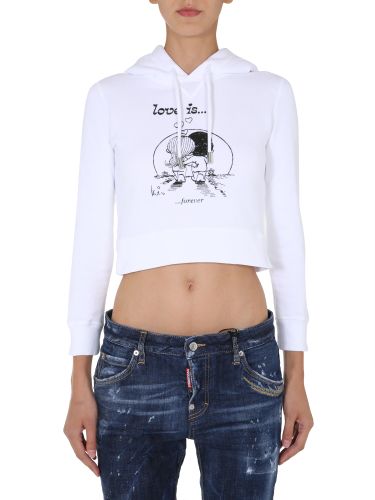 Dsquared cropped sweatshirt - dsquared - Modalova