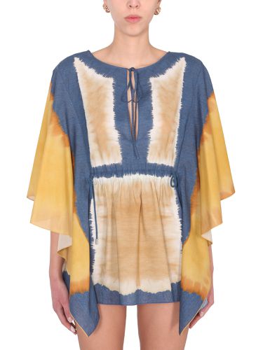 Tie dye print caftan - alberta ferretti - Modalova