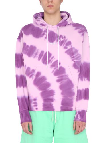 Printed sweatshirt with micro logo - msgm - Modalova