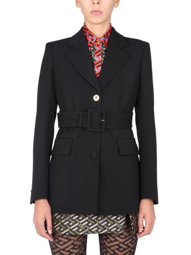 Versace jacket with medusa button - versace - Modalova