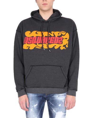 Dsquared logo printed sweatshirt - dsquared - Modalova