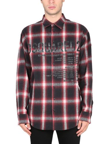 Dsquared logo print shirt - dsquared - Modalova