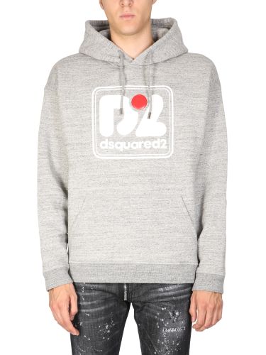 Camo patch herca anorak sweatshirt - dsquared2 - Modalova