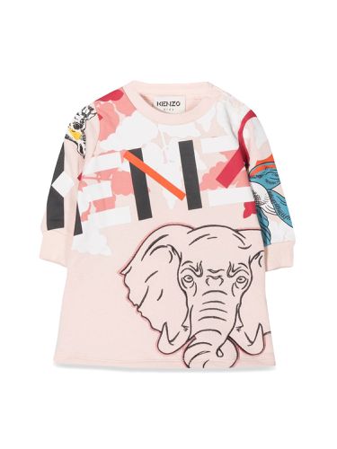 Kenzo elephant long sleeve dress - kenzo - Modalova