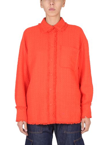 Msgm camicia con frange - msgm - Modalova