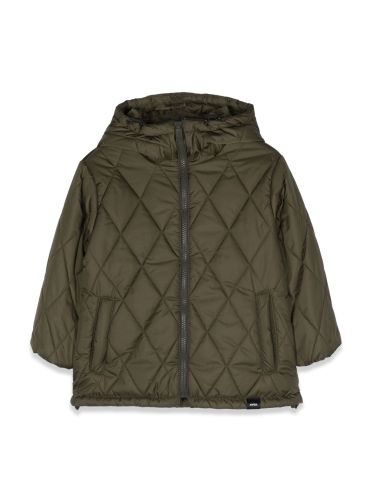 Quilted down jacket with hood - aspesi - Modalova