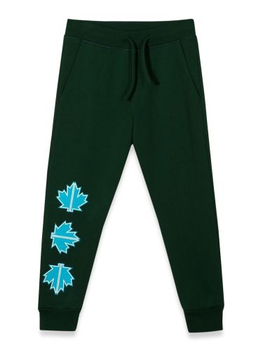 Plush pants leaf logo on front leg - dsquared2 - Modalova