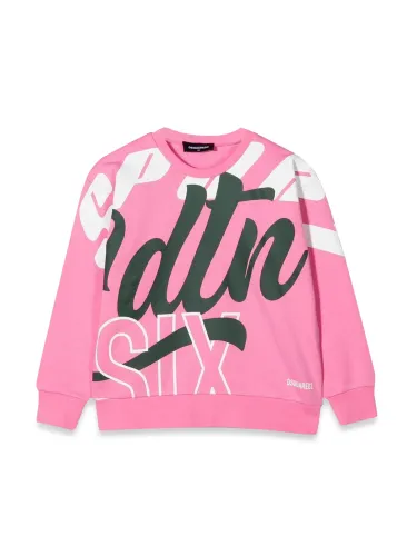 Crewneck sweatshirt allover writing - dsquared2 - Modalova