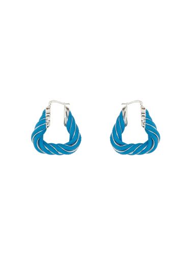 Triangular twist hoop earrings - bottega veneta - Modalova