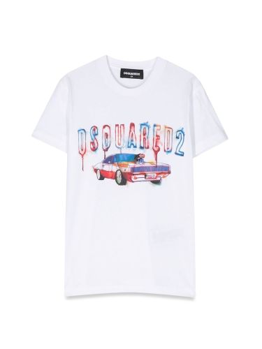 Mc logo t-shirt and machine - dsquared2 - Modalova