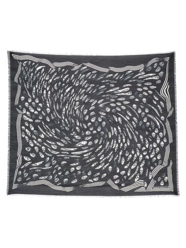 Vortex print biker scarf - alexander mcqueen - Modalova