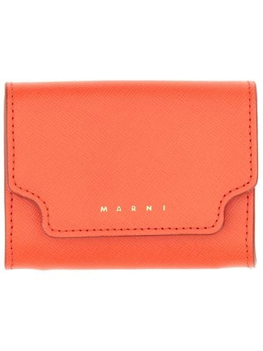 Marni saffiano leather coin purse - marni - Modalova