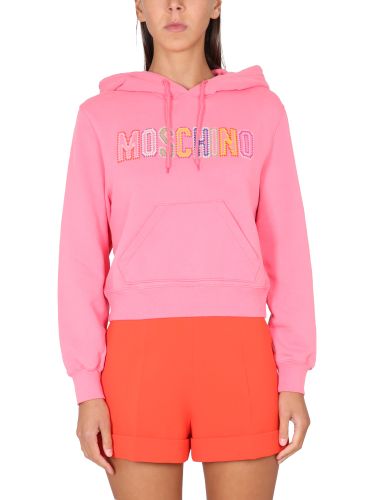 Moschino logo crochet sweatshirt - moschino - Modalova