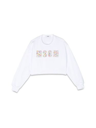 Msgm cropped sweatshirt - msgm - Modalova