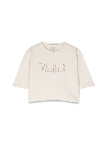 Woolrich cropped crewneck top - woolrich - Modalova
