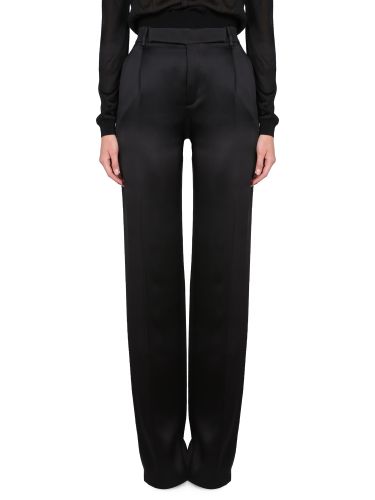 Saint laurent satin flared pants - saint laurent - Modalova