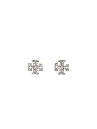 Tory burch crystal logo earrings - tory burch - Modalova