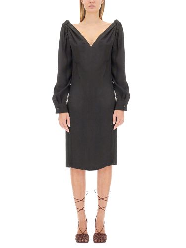 Bottega veneta viscose midi dress - bottega veneta - Modalova