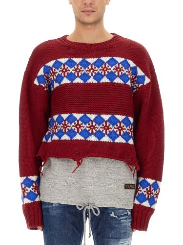 Dsquared jacquard knit - dsquared - Modalova