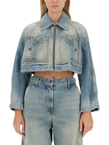 Palm angels cropped fit jacket - palm angels - Modalova