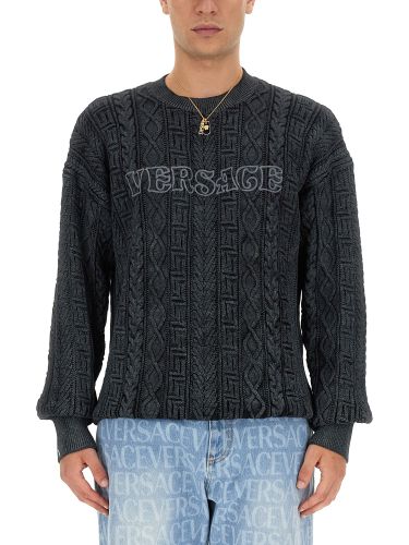 Versace knit with greek braid work - versace - Modalova
