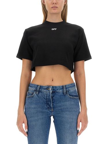 Off-white cropped t-shirt - off-white - Modalova