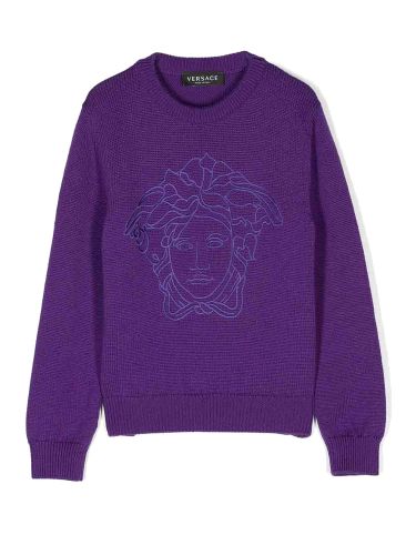 Versace medusa choker pullover - versace - Modalova