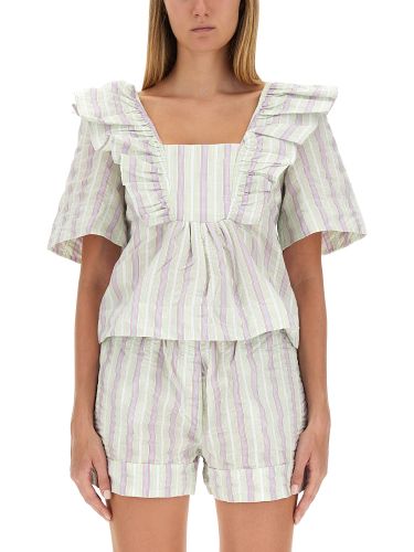 Ganni ruffle blouse - ganni - Modalova