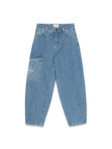 Fendi washed denim pants - fendi - Modalova