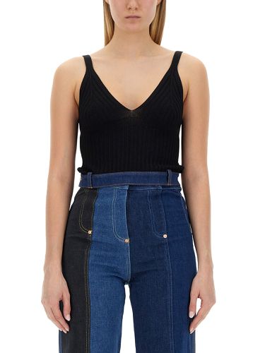 Moschino jeans v-neck top - moschino jeans - Modalova