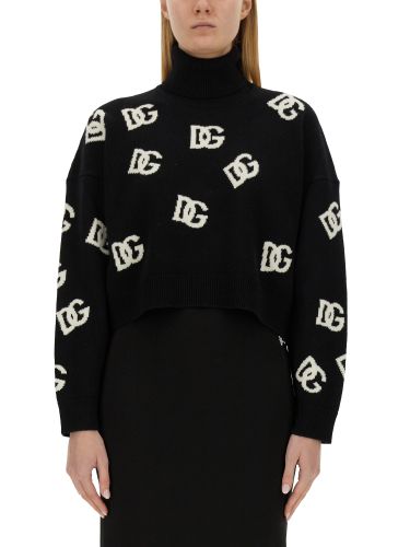 Jersey with logo inlay - dolce & gabbana - Modalova