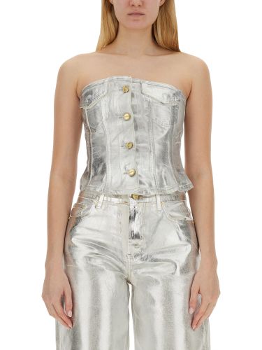 Ganni denim top - ganni - Modalova