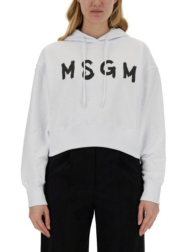 Msgm sweatshirt with logo - msgm - Modalova