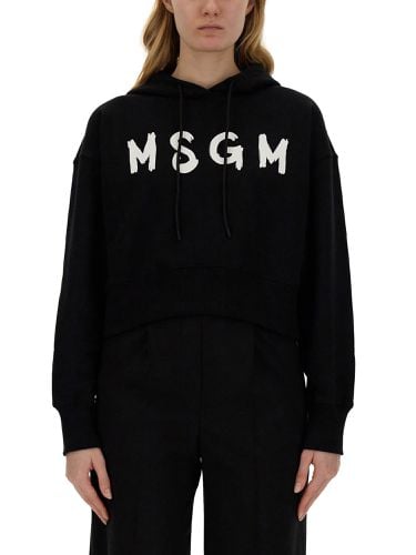 Msgm sweatshirt with logo - msgm - Modalova