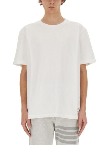 Thom browne cotton pique t-shirt - thom browne - Modalova