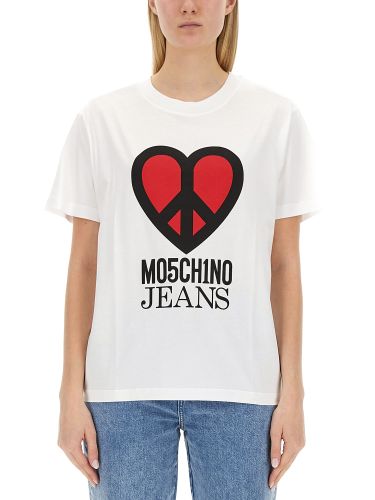 Moschino jeans t-shirt with logo - moschino jeans - Modalova