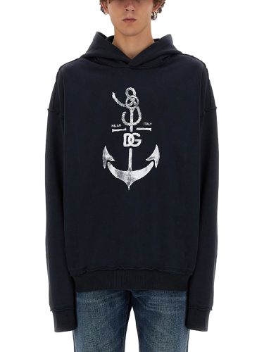 Sweatshirt with navy print - dolce & gabbana - Modalova