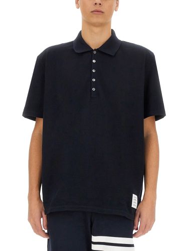 Thom browne cotton pique polo - thom browne - Modalova